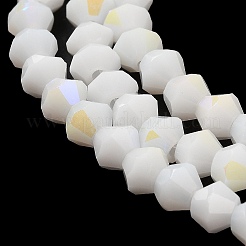 Opaque couleur unie imitation jade perles de verre brins&nbsp;GLAA-F029-P4mm-D15