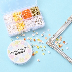 Kit per la creazione di braccialetti con lettere fai da te e imitazione di perle e perline heishi&nbsp;DIY-YW0005-23B