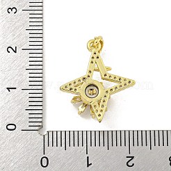 Ciondoli in ottone con zirconi chiari con placcatura a cremagliera&nbsp;KK-M291-04G
