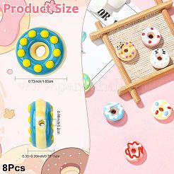 8 Stück handgefertigte Porzellan-Emaille-Perlen in 8 Farben&nbsp;PORC-FS0001-50
