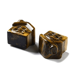 Figurine di case curative intagliate in occhio di tigre naturale&nbsp;DJEW-P015-01D