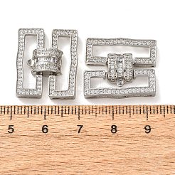 Messing Micro Pave klare Zirkonia Falte über Verschlüsse&nbsp;KK-K422-14P