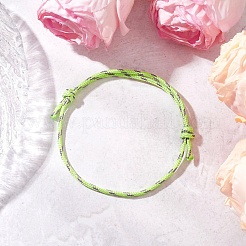 6 Stück 6 Farben verstellbare Polyester- und Spandex-Kordelarmbänder für Männer und Frauen&nbsp;BJEW-JB12092