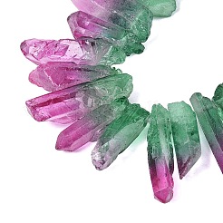 Zweifarbig lackierte Naturquarzkristallspitzen&nbsp;G-Q610-03H