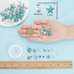 Kit fai da te per realizzare braccialetti estivi da spiaggia con pietre preziose&nbsp;DIY-SC0019-28