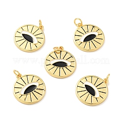 Pendentifs en laiton émaillé de placage de crémaillère&nbsp;KK-C242-04G