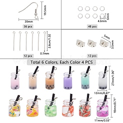 DIY milchigen Tee Thema Ohrring Herstellung Kits&nbsp;DIY-NB0004-28