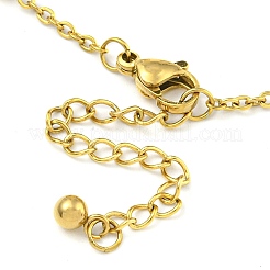 Pulseras con dijes en forma de concha de acero inoxidable 304 con revestimiento al vacío de PVD para playa de verano&nbsp;BJEW-P334-05G