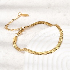 Bracelets à chaîne serpent en acier inoxydable 304 pour femmes&nbsp;BJEW-P395-02G-06