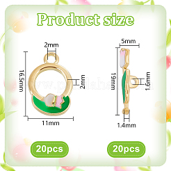 40 pendentif tulipe en alliage émaillé&nbsp;FIND-PH0021-39