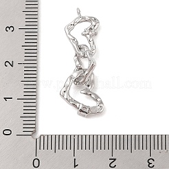 Pendenti in zirconi cubici trasparenti in micro pavè di ottone&nbsp;KK-S388-12P