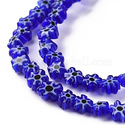 Chapelets de perle de millefiori en verre manuelles&nbsp;LAMP-J035-4mm-75
