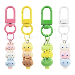 5 pz decorazioni pendenti in resina a forma di coniglio&nbsp;HJEW-YW00193-01