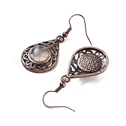 Orecchini pendenti a goccia in quarzo rosa naturale&nbsp;EJEW-B055-02R-19