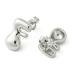 Pendientes de latón chapado en rack&nbsp;EJEW-S222-01P-F