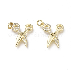 Pendentifs en laiton zircon cubique transparent&nbsp;ZIRC-Q024-08G
