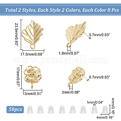 32 pieza de 4 estilos de accesorios para pendientes de aleación&nbsp;FIND-DC0001-98