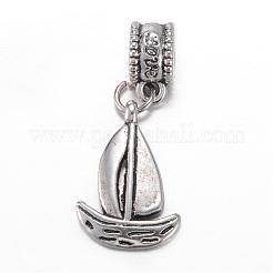 Tibetische Legierung europäische baumelnde Charms&nbsp;PALLOY-P113-02