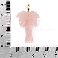 Geschnitzte Anhänger aus natürlichem Rosenquarz&nbsp;G-C282-04B