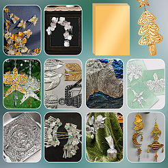 Feuilles de papier aluminium rectangulaires pour gravure artisanale&nbsp;DIY-WH0671-302B-02