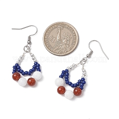 Pendientes colgantes de lágrima de acero inoxidable 304&nbsp;EJEW-MZ00462-03