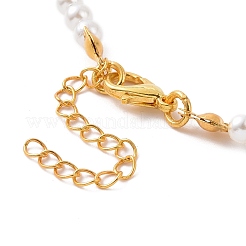 Collier à breloque feuille acrylique avec perle d'imitation perlée pour femme&nbsp;NJEW-JN04138