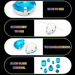 198 Stück 9 Stil Strass zum Aufnähen&nbsp;DIY-PH0008-64