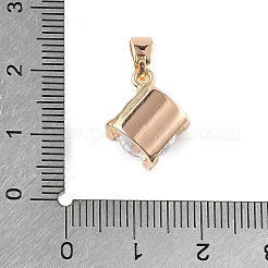 Ottone micro spianare pendenti zirconi&nbsp;X-KK-E795-29KCG-04