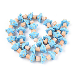 Brins de perles bosselées en verre soufflé faites à la main&nbsp;LAMP-A004-06F