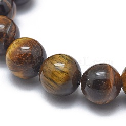 Tigre naturel bracelets extensibles de talon de l'oeil&nbsp;BJEW-K212-A-028