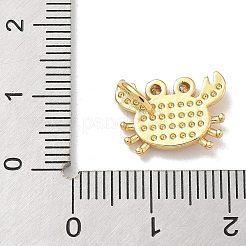 Placcatura in ottone con micro pavé di zirconi cubici trasparenti con ciondoli in smalto&nbsp;KK-G515-16G