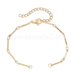 2 Stück 2 Farben 304 Edelstahl Quader Bar Gliederkette Armbandherstellung&nbsp;AJEW-JB01319