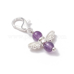 10 stücke 10 stile engel natürliche & synthetische gemischte edelstein anhänger dekorationen&nbsp;HJEW-JM03143-01
