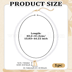 Collane con pendenti in acciaio inossidabile e perle finte&nbsp;NJEW-LP0001-51B-G