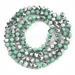 Undurchlässige Glasperlenstränge galvanisieren&nbsp;LS-EGLA-A034-P4mm-M13A