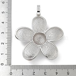 Anhänger aus Messing mit Gestellbeschichtung aus klarem Kubisch Zirkonia&nbsp;KK-G515-47P