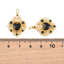Pendenti in zirconi neri con micro pavè di ottone&nbsp;CU-CBAB99C-02B
