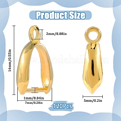 120 pz di ganci per punteruolo da ghiaccio in ottone di grado AAA per la realizzazione di pendenti&nbsp;KK-SC0005-20G