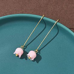 Boucles d'oreilles pendantes en acier inoxydable 304 galvanisé&nbsp;EJEW-Z129-16G-02