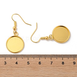 Ganci per orecchini in ferro per placcatura a cremagliera&nbsp;EJEW-D091-01C-G