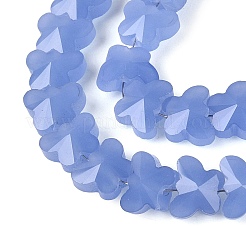 Abalorios de vidrio jade de imitación hebras&nbsp;GLAA-Q118-01A-A02