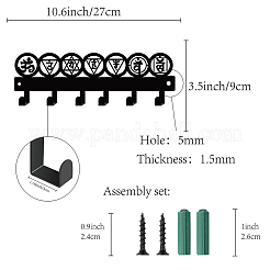 Perchas de gancho montadas en la pared de hierro&nbsp;AJEW-WH0156-111