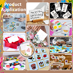 Cartes de vœux vierges en papier carré&nbsp;DIY-NB0015-57C
