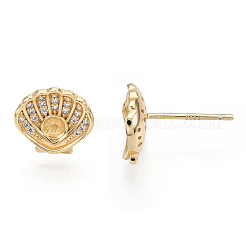 925 Sterling Silber Micro Pave Zirkonia Ohrstecker Zubehör&nbsp;STER-T004-40G