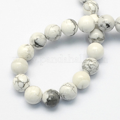 Natur howlite runde Perlen Stränge&nbsp;G-S176-4mm