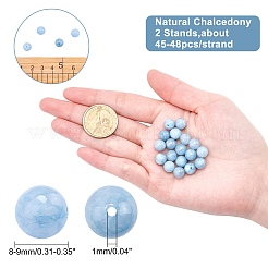 Cuentas naturales de calcedonia&nbsp;G-AR0001-57