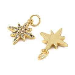 Pendentifs avec zircon cubiques à micro-pavés en laiton&nbsp;KK-C092-20B-G
