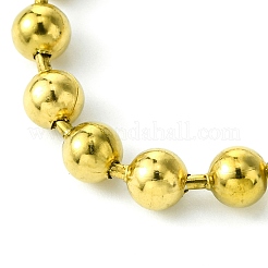 Braccialetti a catena con maglie a sfera tonda da 6 mm in acciaio inossidabile 304 placcatura ionica (ip) per donna&nbsp;BJEW-C066-05A-G