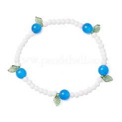 4 pz 4 colori foglia trasparente acrilico ciondoli bracciali per le donne&nbsp;BJEW-TA00579