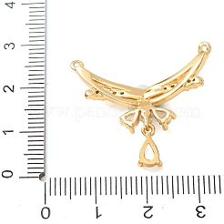 Pendentifs en zircone cubique clair en laiton&nbsp;CU-CBA2C2D-04G-04